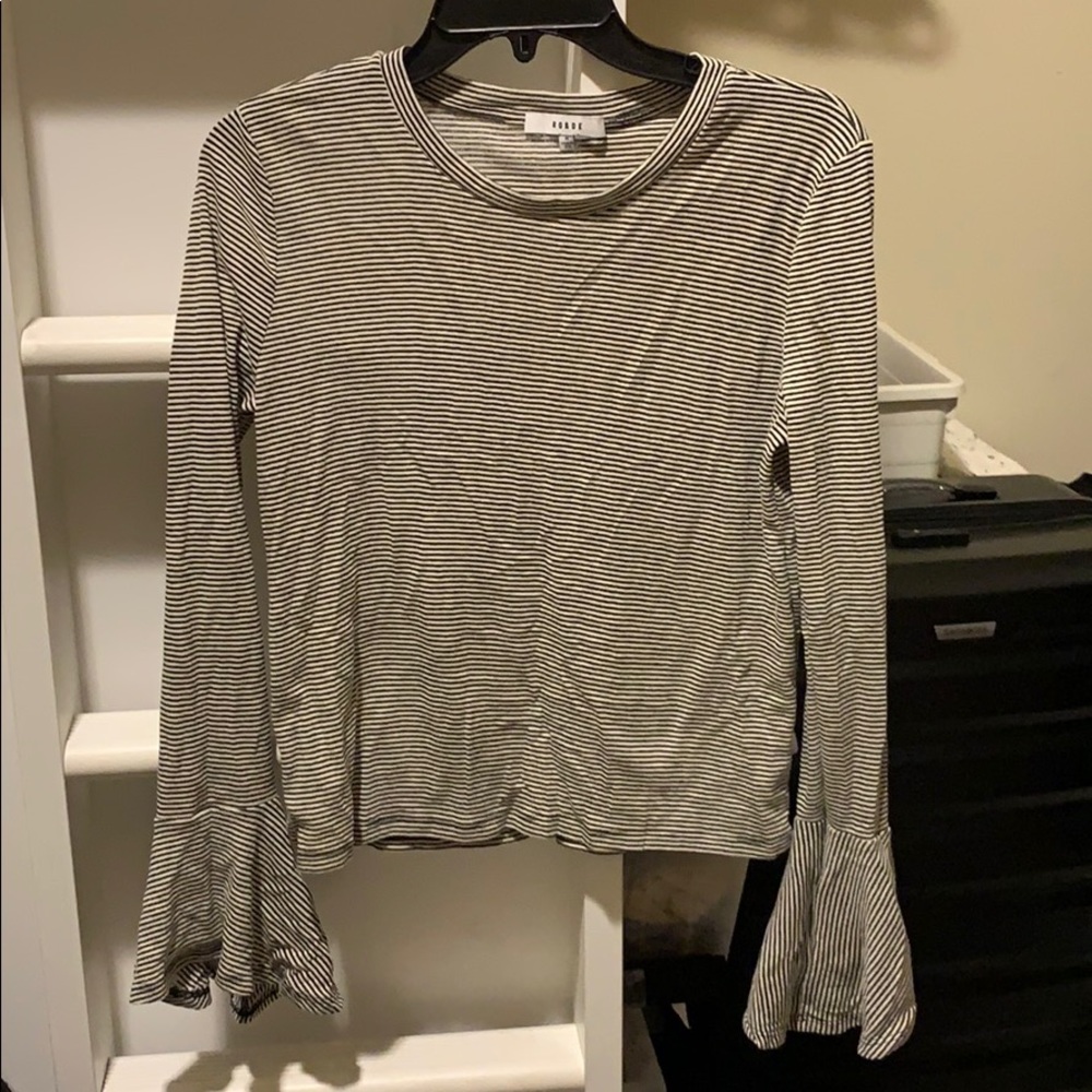 Ro&De bell long sleeves knit top, size M